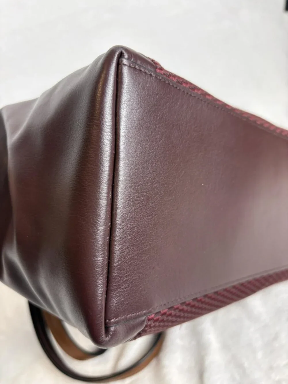 Coach Legacy Exploded Jacquard Ava Tote in Oxblood Colorway